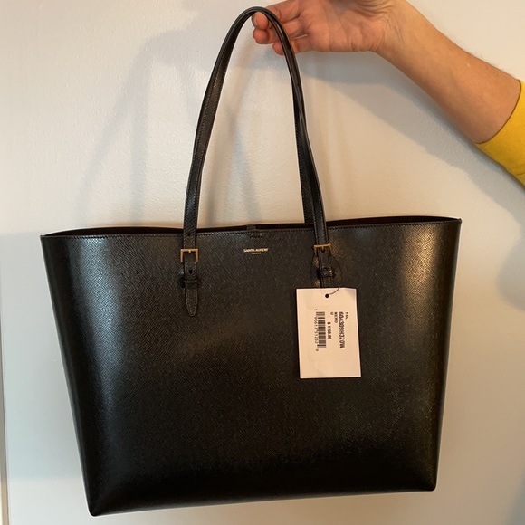 Saint Laurent Handbags - NEW Saint Laurent Medium East/West shopping leather tote